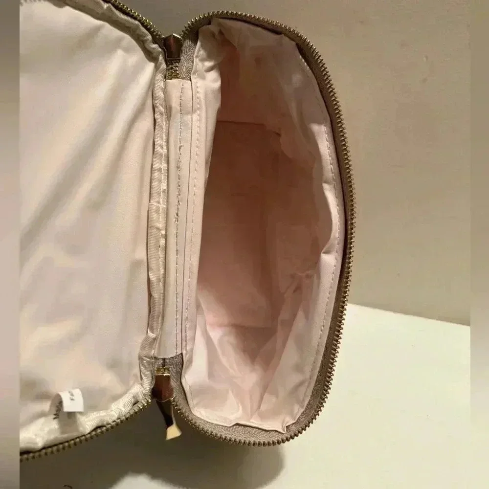 Kate Spade New York Deco Dot Out to Lunch Beige Insulated Lunch Box Tote Bag EUC